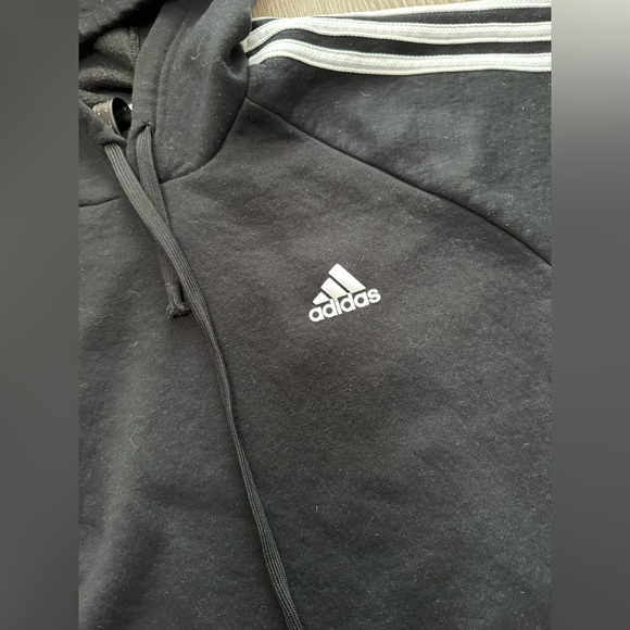 Adidas Essentials 3-Stripes Fleece Hoodie - Picture 3 of 5
